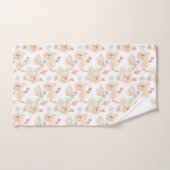 Cadeau Tendance Floral Crème Pêche Blanche Boho (Serviette à main)