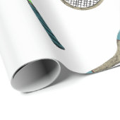 Cadeau Tennis Papier d'enveloppement (Coin rond)