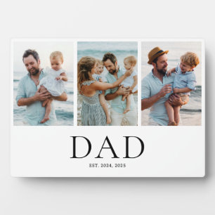 Cadeau ter herinnering aan papa met 3 foto's colla fotoplaat