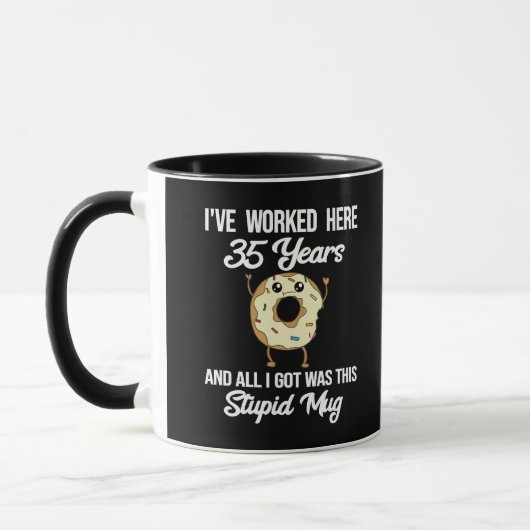Cadeau ter waardering 35 jaar werkjubileum mok (Links)