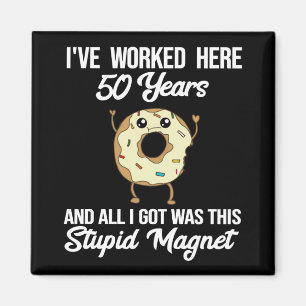 Cadeau ter waardering van 50 jaar werkjubileum magneet