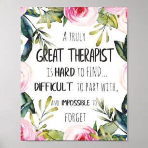 Cadeau ter waardering van de therapeut Bedankt Cit Poster