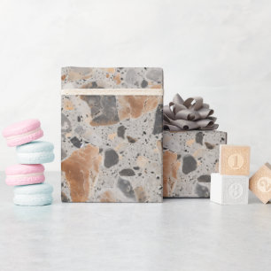 Cadeau Terrazzo Pierre Texturée Imprimer Papier à envelop