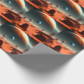 Cadeau Terre C'Est Mars Appelant, Enveloppant Du Papier (Coin)