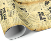 Cadeau Texte du journal de presse avec vieux papier (Coin rond)