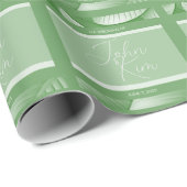 Cadeau Texte personnalisé du papier Mariage tropical (Coin rond)