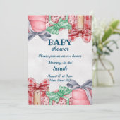 Cadeau Thleing Baby shower Invitation Kaart (Staand voorkant)