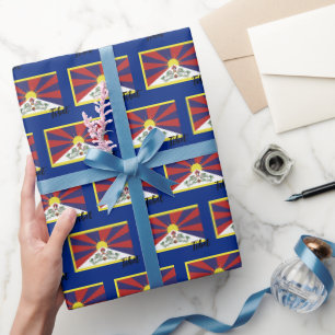 Cadeau Tibet papier enveloppant, drapeau tibétain patriot