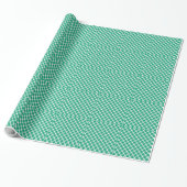 Cadeau Tiny Four Leaf Clovers papier d'emballage brillant (Déroulé)
