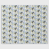 Cadeau Toilette de chat Papier bleu Jaune (Plat)