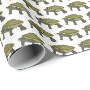 Cadeau Tortue diamantée (blanche) - Papier d'emballage