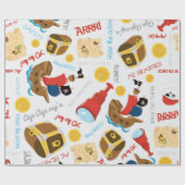 Cadeau Treasure Island Party Pirate Wrapate Papier (Plat)