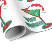 Cadeau Très joyeux ! Papier d'emballage de Martini de (Coin rond)