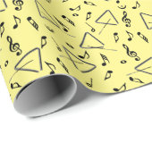 Cadeau Triangle Music Notes Enveloppement Papier (Coin rond)