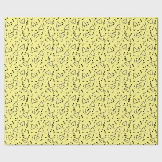 Cadeau Triangle Music Notes Enveloppement Papier (Couture)
