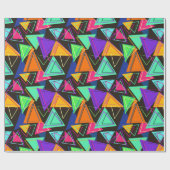 Cadeau Triangles Dans Papier D'Enveloppement De Couleurs (Plat)