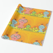 Cadeau Trois Créatures Étranges Enveloppement Papier (Déroulé)