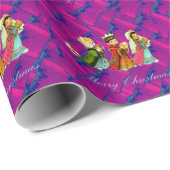 Cadeau Trois sages - papier d'emballage de Noël (Coin rond)