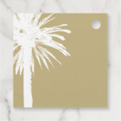 Cadeau Tropical palm tree destination mariage étiquettes (Dos)