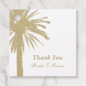 Cadeau Tropical palm tree destination mariage étiquettes (Devant)