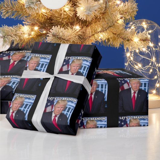CADEAU TRUMP ALLONS BRANDON CHRISTMAS WRAPPING PAPIER (Vacances)