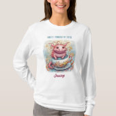 Cadeau Tshirt long mignon Axolotl (Devant)