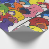 Cadeau Un monde, une famille Papier d'enveloppement multi (Coin)