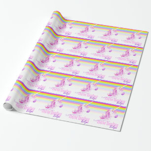 Cadeau Unicorn arc-en-ciel personnalisé nouveau papier bé