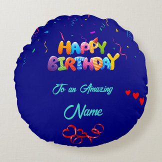 Cadeau unique Coussin rond pour Anniversaires
