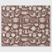 Cadeau Ustensile de cuisine thème papier enveloppement (Plat)