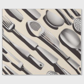 Cadeau Ustensile de cuisine thème papier enveloppement (Plat)