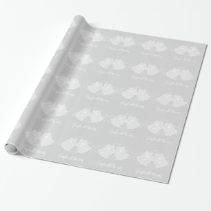 Cadeau Vacances grises Bells et papier d'emballage de