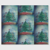 Cadeau Vacances, Papier d'enveloppement d'hiver (Plat)