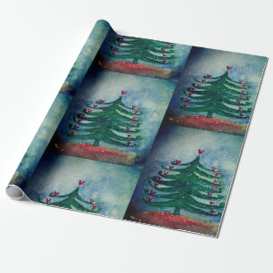 Cadeau Vacances, Papier d'enveloppement d'hiver