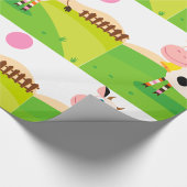 Cadeau Vache Dans Un Papier D'Enveloppement De Champ