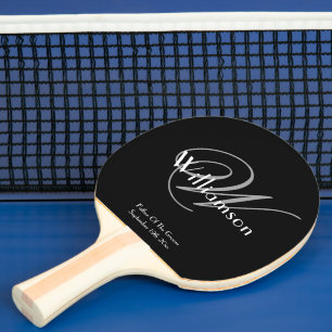 Cadeau Vader Van De Bruidegom Moderne Monogram Scr Tafeltennisbatje