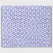 Cadeau Vagues japonaises, Bleu royal sur papier blanc (Plat)
