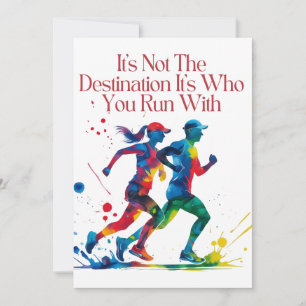 Cadeau Valentijnsdag voor fitness, hardloopkoppel Feestdagenkaart