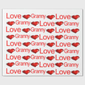 Cadeau Valentine's Day Envelopper Papier Amour Granny Coe (Plat)