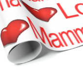 Cadeau Valentine's Day Envelopper Papier Amour Mamma Coeu (Coin rond)