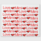 Cadeau Valentine's Day Envelopper Papier Amour Mimi Coeur (Plat)