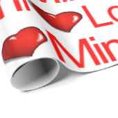 Cadeau Valentine's Day Envelopper Papier Amour Mimi Coeur (Coin rond)