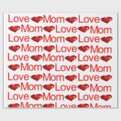 Cadeau Valentine's Day Wrapping Papier Amour Maman Coeurs (Plat)
