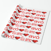 Cadeau Valentine's Day Wrapping Papier avó Portugal Gran (Déroulé)