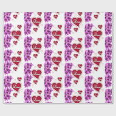 Cadeau Valentine's Day Wrapping Papier Floral (Plat)