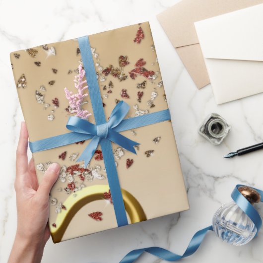 Cadeau Valentine's Day Wrapping Papier Gold Heart (Cadeaux)