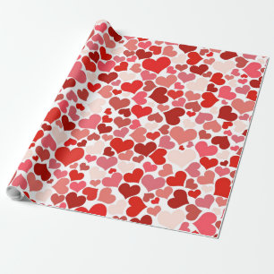 Cadeau valentines jour coeur rose rouge emballage papier