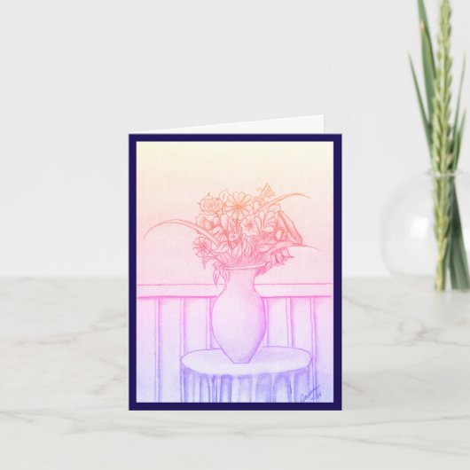 Cadeau van bloemen - Blauw (Voorkant)