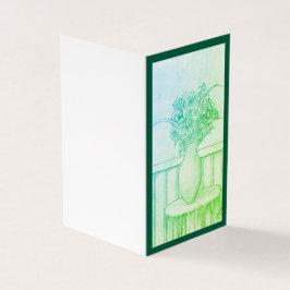 Cadeau van bloemen - Groen Kaart