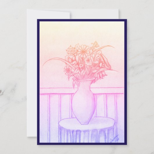 Cadeau van bloemen kaart (Voorkant)